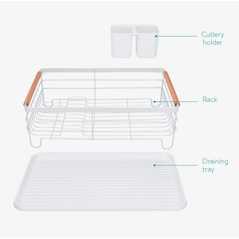 Odkvapkávač na riad - biely