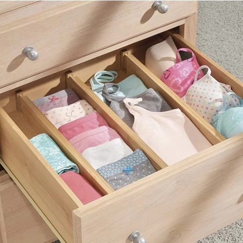 Praktický dřevěný organizér do zásuvky, 42–56 cm