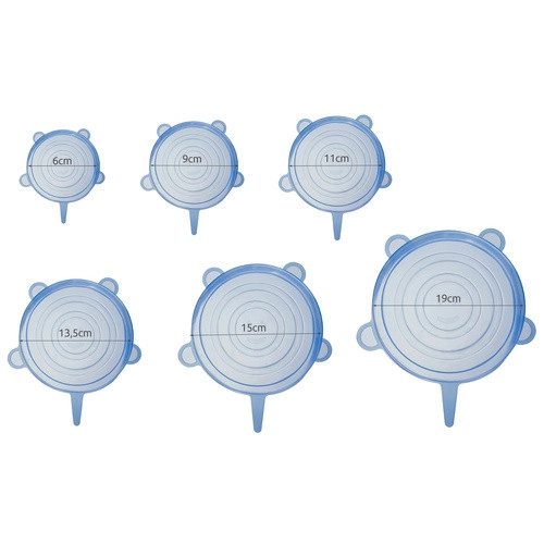 Sada silikonových poklic na misky a talíře, 6ks