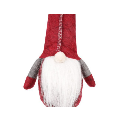 Sediaci vianočný škriatok 50 cm, červený