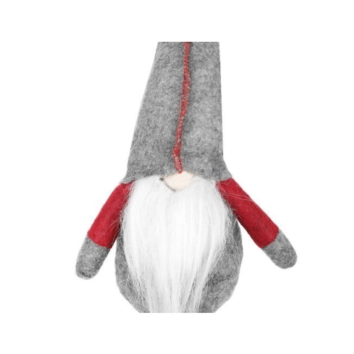 Sediaci vianočný škriatok 50 cm, šedý