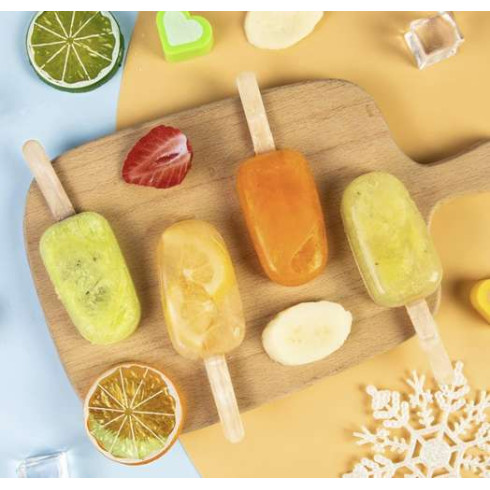 Silikonová forma na nanuky - cakesicles 4 ks + 50 dřevěných tyčinek