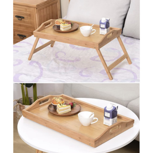 Skládací servírovací stolek na snídani