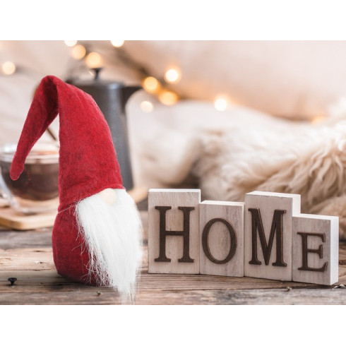 Stojaci vianočný škriatok 30 cm, červený