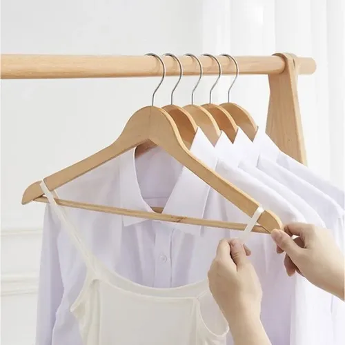 Věšák na oblečení sada 10 ks - dřevěné