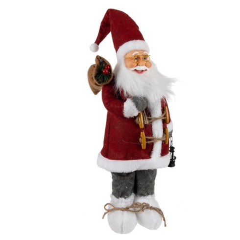 Vánoční dekorace Santa Clause 45 cm s lucernou, červená