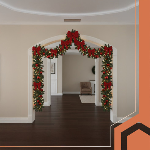 Vianočná girlanda s hustým ihličím, 270 cm