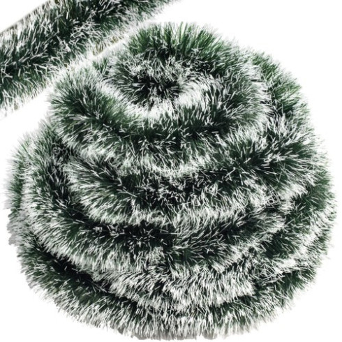 Vianočná girlanda so zasneženými koncami, 6 m