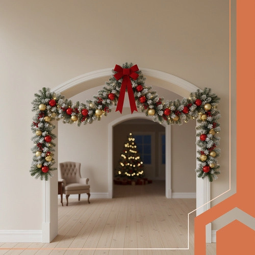 Vianočná zasnežená girlanda, 270 cm