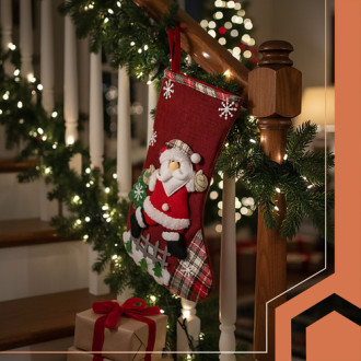Vianočné dekoratívne ponožky 4 ks, 31 × 19 cm