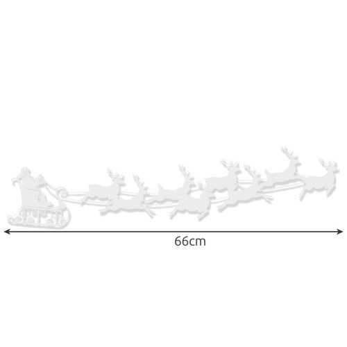 Vianočné nálepky na okno - Santa Claus na saniach