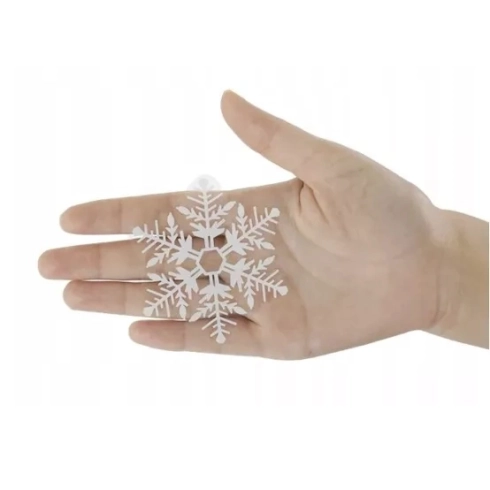 Vianočné nálepky na okno snehové vločky, 7,5 cm