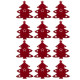 Vianočné podložky na príbory červený stromček, 12ks
