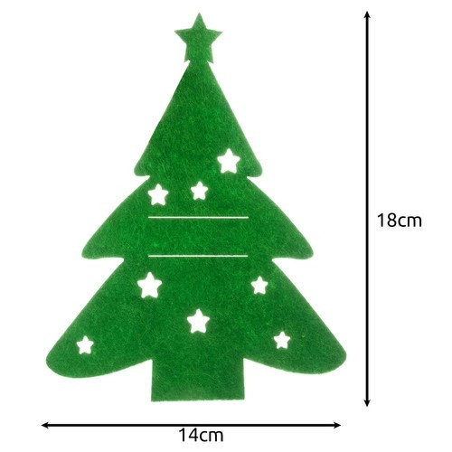 Vianočné podložky na príbory zelený stromček, 12ks
