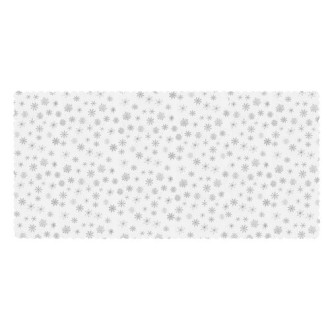 Vianočný biely obrus so striebornými snehovými vločkami, 260 x 140 cm