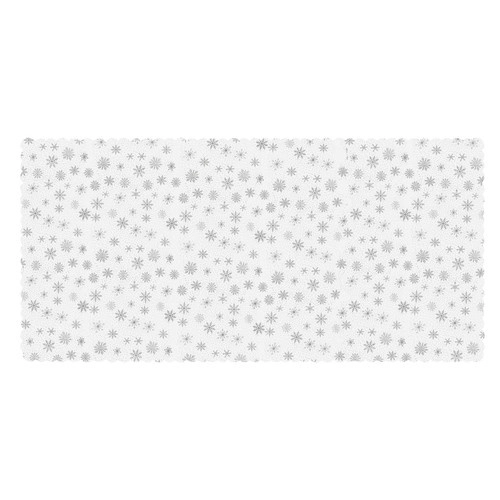 Vianočný biely obrus so striebornými snehovými vločkami, 260 x 140 cm