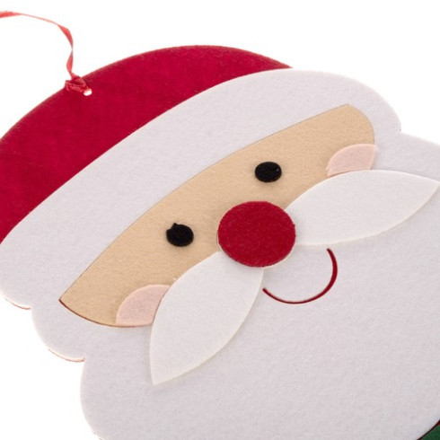 Závesný filcový adventný kalendár 24 vrecúšok – Santa Claus/Mikuláš