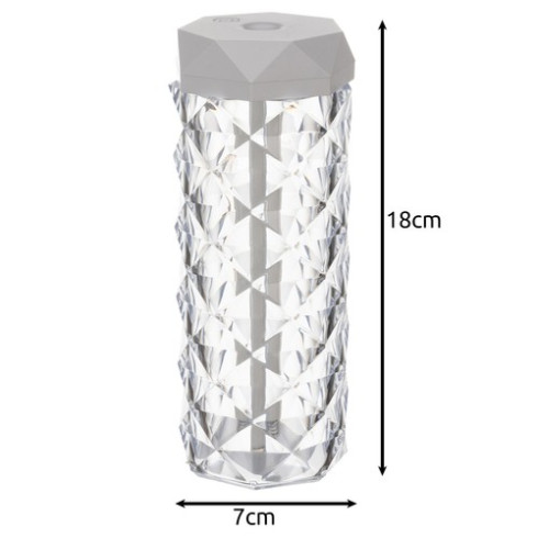 Zvlhčovač vzduchu - krištáľová lampa, RGB, 400 ml