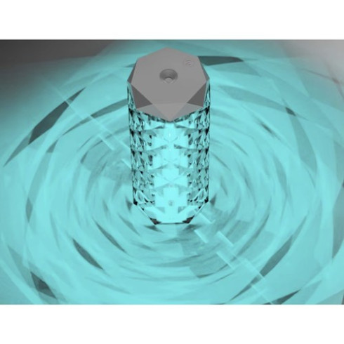 Zvlhčovač vzduchu - krištáľová lampa, RGB, 400 ml