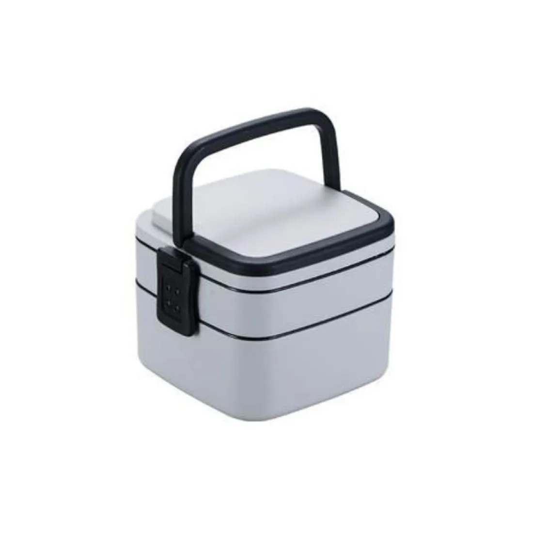 Svačinový box se lžičkou, 1l - šedý