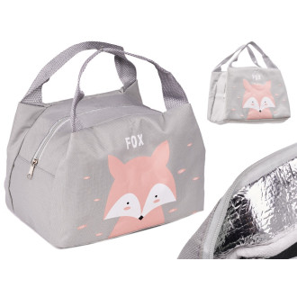 Detská termotaška na desiatu líška - šedá