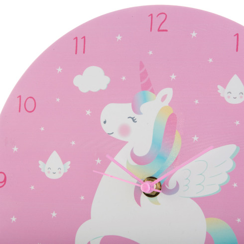 Detské hodiny s jednorožcom - 24 cm