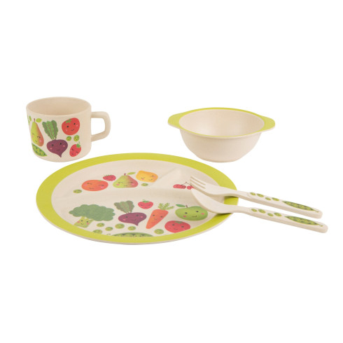 Dětský bambusový talíř Happy Fruit & Veg