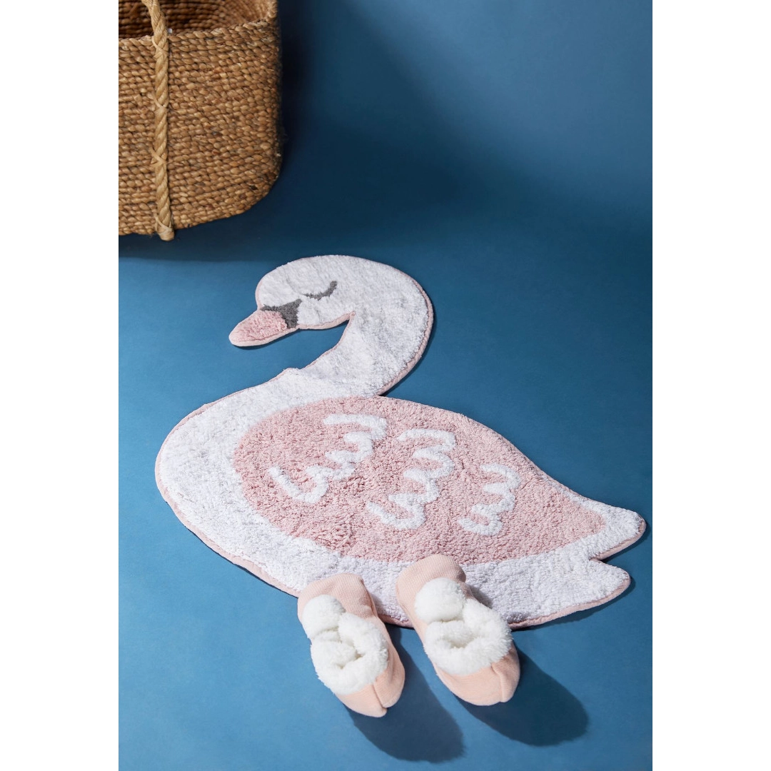 Detský bavlnený koberec Labuť