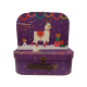 Detský kartónový kufrík Vianočná Lama - väčší