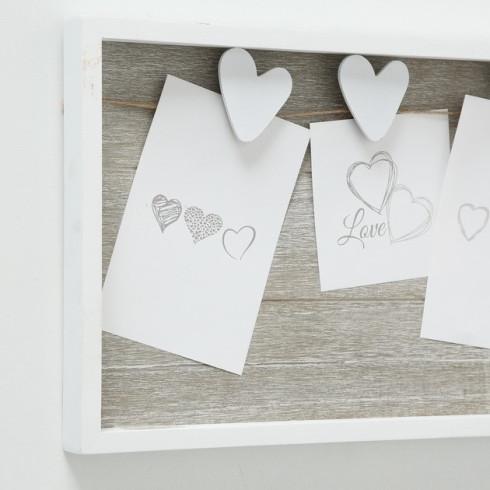 Dřevěná dekorační nástěnka na fotky