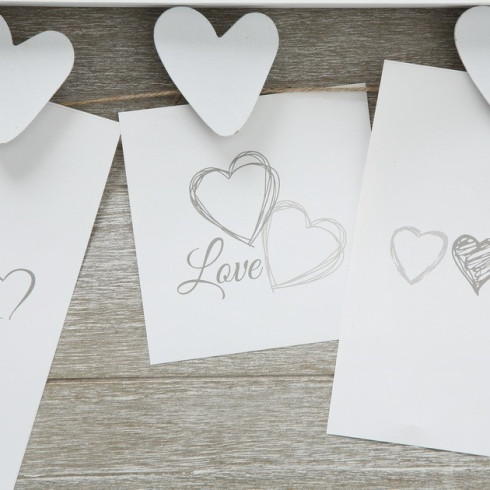 Dřevěná dekorační nástěnka na fotky