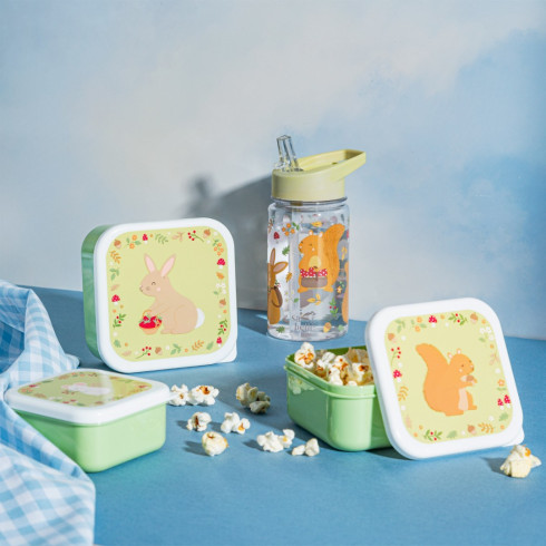 Fľaša na vodu s motívom záhradných zvieratiek 400 ml