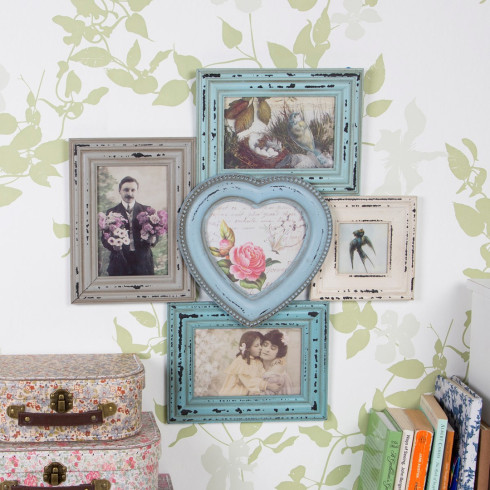 Fotorámik pre 5 fotografií Heart Multi Photo