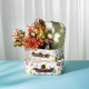 Kartónový kufrík biely s kvetmi - menší