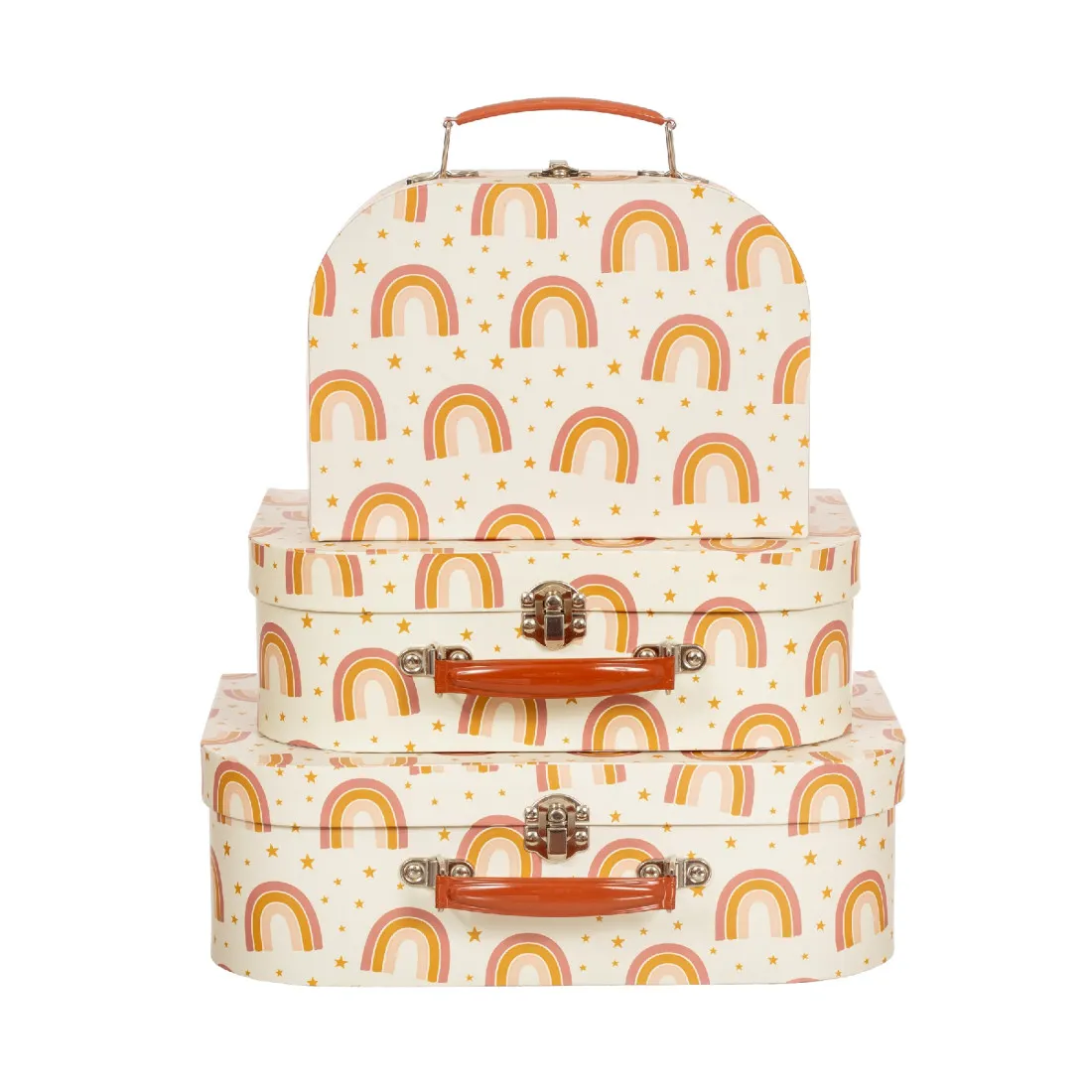 Kartónový kufrík s dúhami - veľký