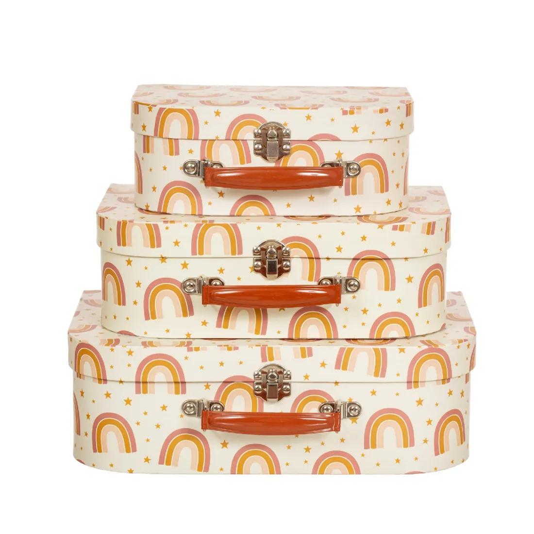 Kartónový kufrík s dúhami - veľký