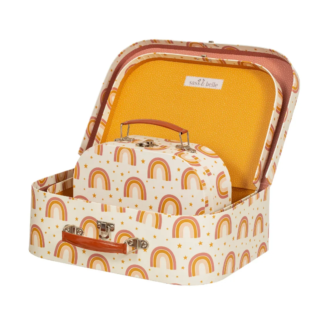 Kartónový kufrík s dúhami - veľký