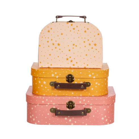 Kartonový kufřík s hvězdičkami - malý
