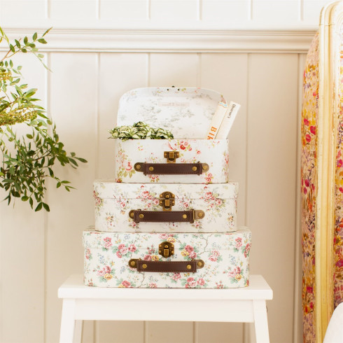 Kartonový kufřík Wild Rose - střední