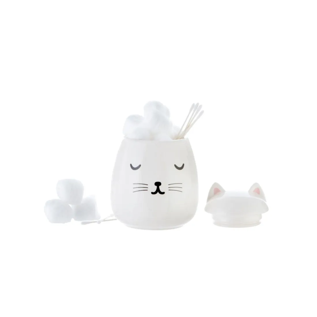 Keramická dóza na odličovacie tampóny Cutie Cat