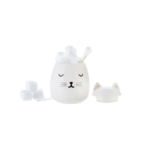 Keramická dóza na odličovacie tampóny Cutie Cat Keramická dóza na odličovacie tampóny Cutie Cat