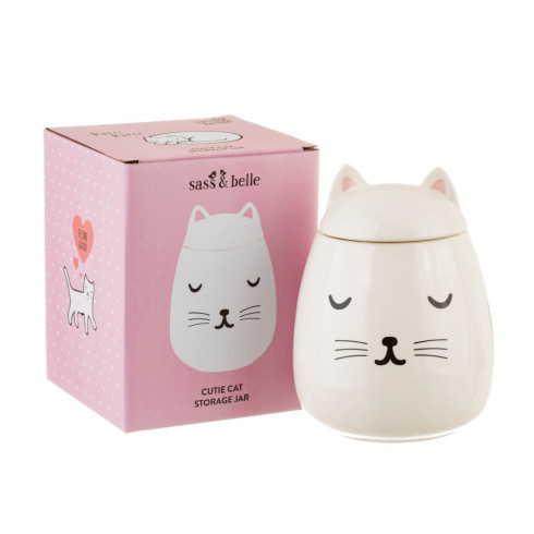 Keramická dóza na odličovacie tampóny Cutie Cat Keramická dóza na odličovacie tampóny Cutie Cat