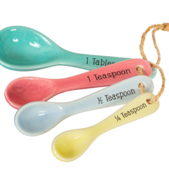 Keramické odmerky - pastelové, set 4 ks