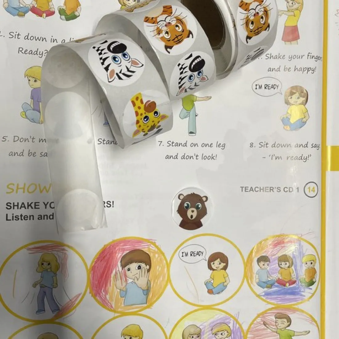 Motivačné nálepky pre deti na rolke 500ks