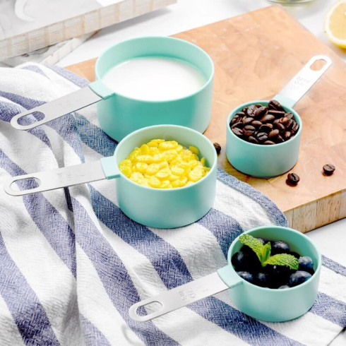 Plastové odmerky - 8 ks, tyrkysové