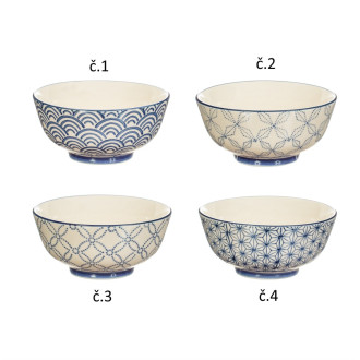 Porcelánová miska na ryžu Sashiko - 4 varianty