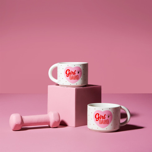 Porcelánové hrnčeky Girl Power - set 2 ks