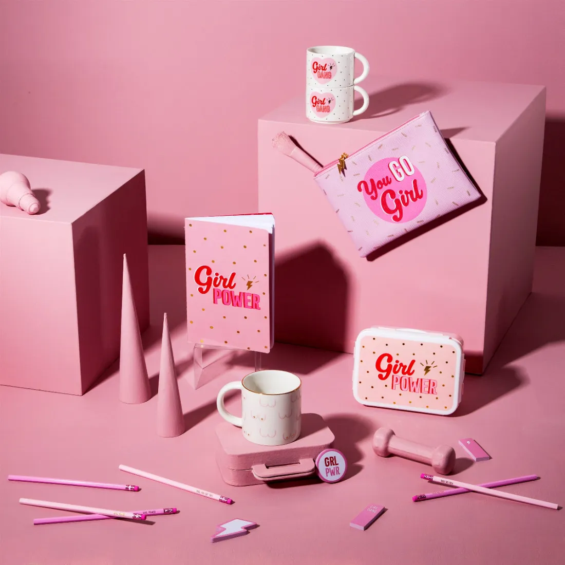 Porcelánové hrníčky Girl Power - set 2 ks