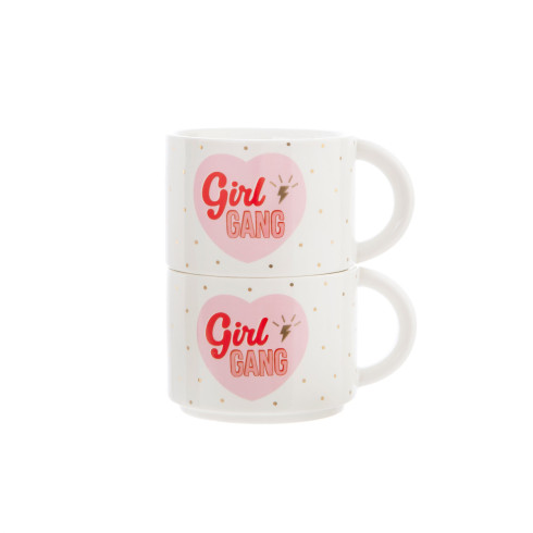 Porcelánové hrnčeky Girl Power - set 2 ks