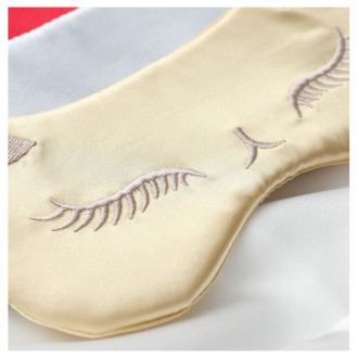 Saténová maska ​​na spanie - zlatá